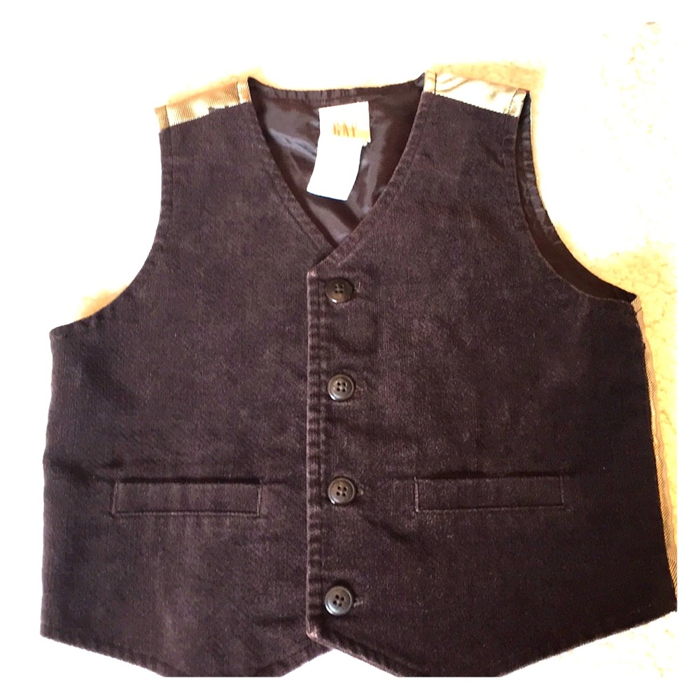 Gap Baby Brown Button Down Vest Size 12-24 Months